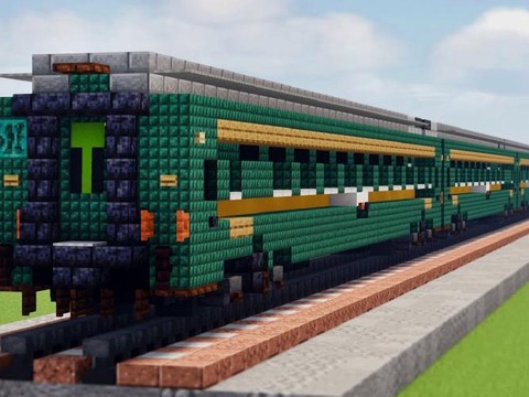 我的世界怎么坐火车